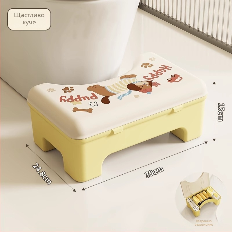 Пластмасова удебелена тоалетна табуретка от Qiaofeng – неразгъваема опора за баня