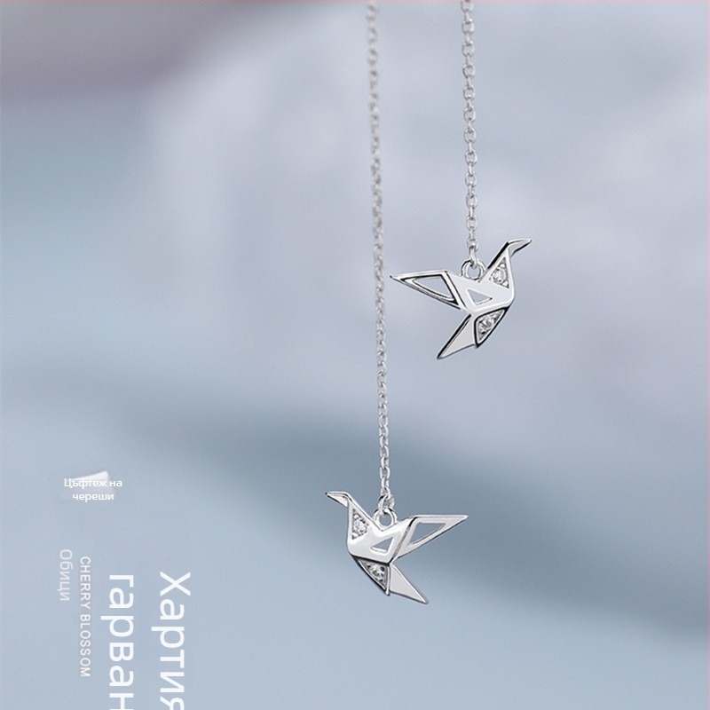 Сребърни обици 925 със животински мотив и зодия, стил сладък и свеж, персонален моден аксесоар