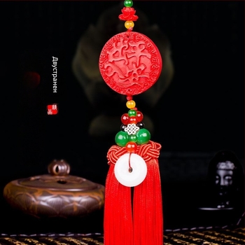 Висулка за автомобил — двустранен дизайн, привличане на богатство, етно‑традиционен стил, интериорно оформление, персонализация налична