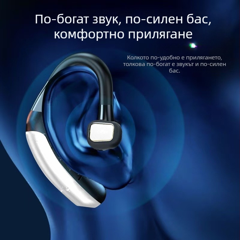 Lonely Leopard D23 Bluetooth безжични слушалки с ушна кука, 14 мм говорител, микрофон, USB донгъл, универсална съвместимост