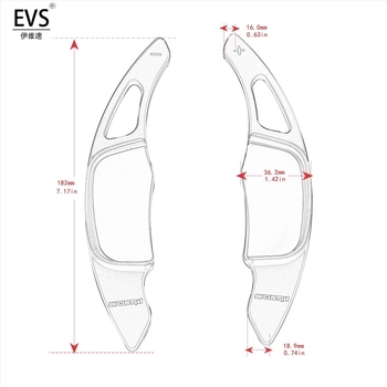 Ivy Speed EVS алуминиеви shift paddles за волан Golf 7 R-Line | отпечатано лого | персонализация | лицензиран частен етикет