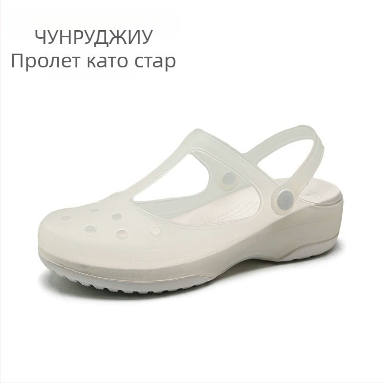 Женски обувки Mary Jane с TPU горна част, EVA подметка, противохлъзващи, дебело дъно, дебелина на подметката 3,5 см