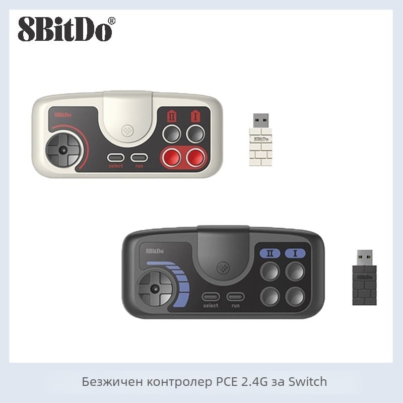 PCE2.4G безжичен геймпад за Switch – Bluetooth връзка, USB интерфейс, тегло 76 г, 1 играч