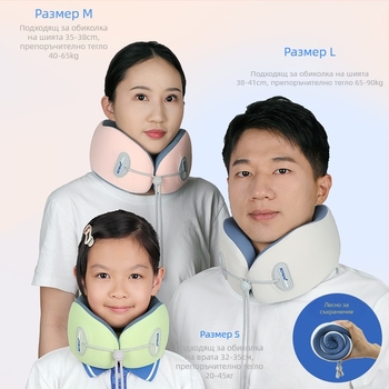 У-образена възглавничка за шията с мемори пяна, за пътуване и офис, лека, до 0,5 кг