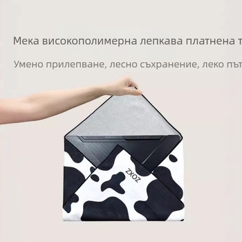 Козметична чанта за грим със голям капацитет, полиестерен материал, карикатурен принт, марка Silent love, унисекс