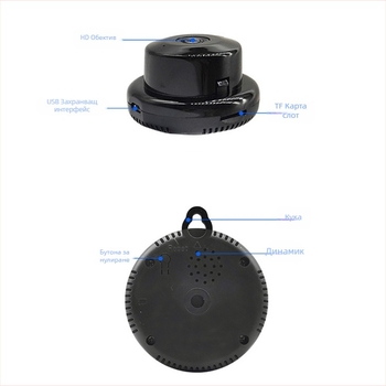 Смарт камера за домашна сигурност с WiFi, HD резолюция, инфрачервено нощно виждане и подходяща за вътрешна и външна употреба