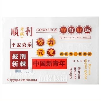 A4 документна чанта с мультяшен дизайн, MOYL, PP, бутонен стил