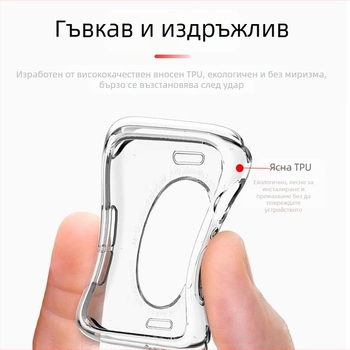Apple Watch iWatch7 калъф (серии 4/5/6/SE) – TPU защитен корпус, неутрален бранд, лицензиран частен етикет