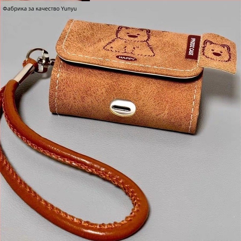 AirPods защитен калъф, PC материал, гравирана рисунка, преносим дизайн