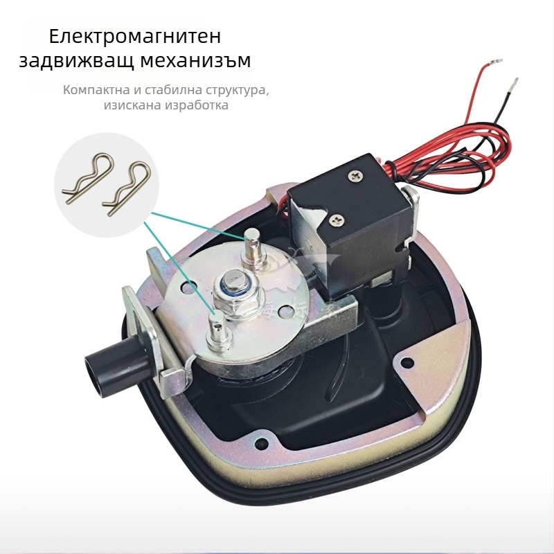 Автомобилен заключващ механизъм за дръжка с електромагнитен fishtail дизайн, цинкова сплав, цилиндър тип змия, модел BSS832-3; подходящ за автомобили, камиони, пикапи, RV и строителни машини.
