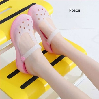 Дамски Мери Джейн джели сандали с дебела EVA подметка, антиплъзване, средно високо горно, кръгъл нос