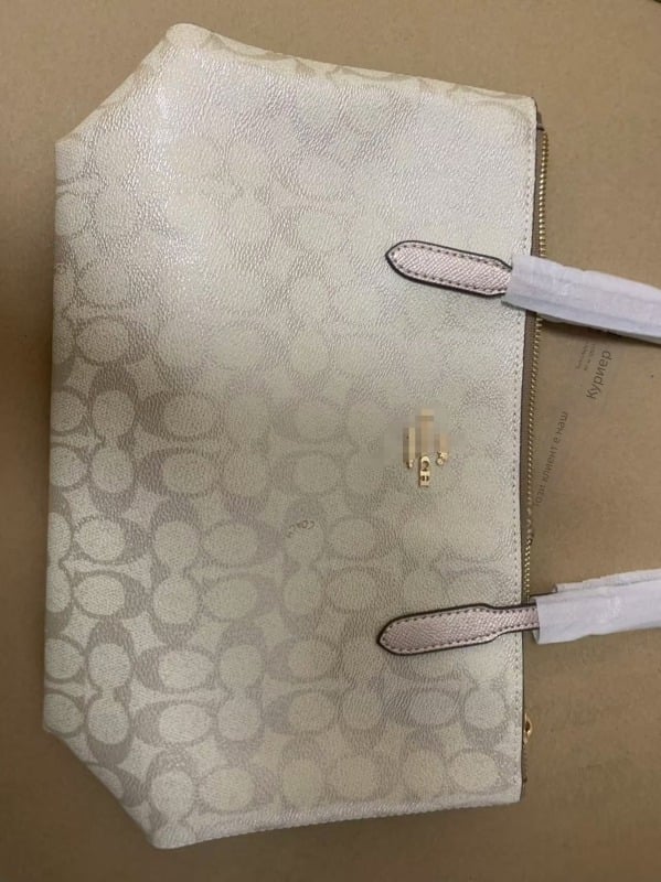 PVC дамска Tote чанта за рамо с принт, хоризонтална квадратна форма, горно затваряне с цип, подплата полиестер