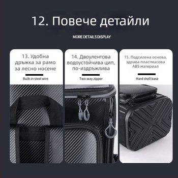 Сгъваем риболовен стол с твърд корпус и раница за съхранение, голям капацитет, чанта-кофа, многофункционална риболовна раница (Марка Nothing; Материал кожа; Водоустойчив: Да; Функция: Друго)