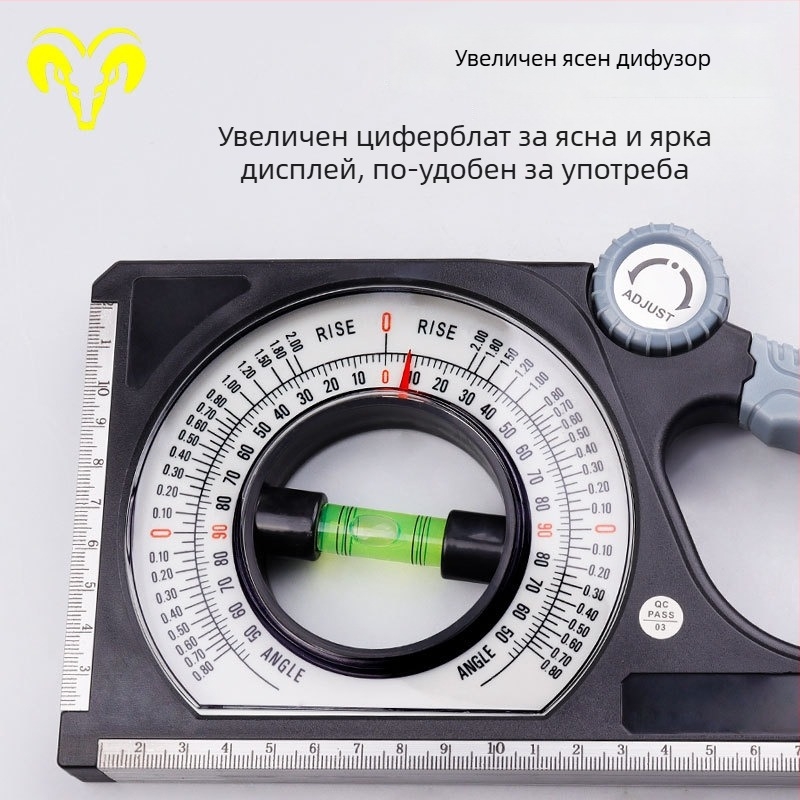 Дигитален наклономер с магнитен дигитален инклинометър и ъгломер-правило нивелир за строителство