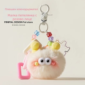 Плюшена висулка за чанта – карикатурен принт, свеж и сладък стил, мил ефект, пролет 2025