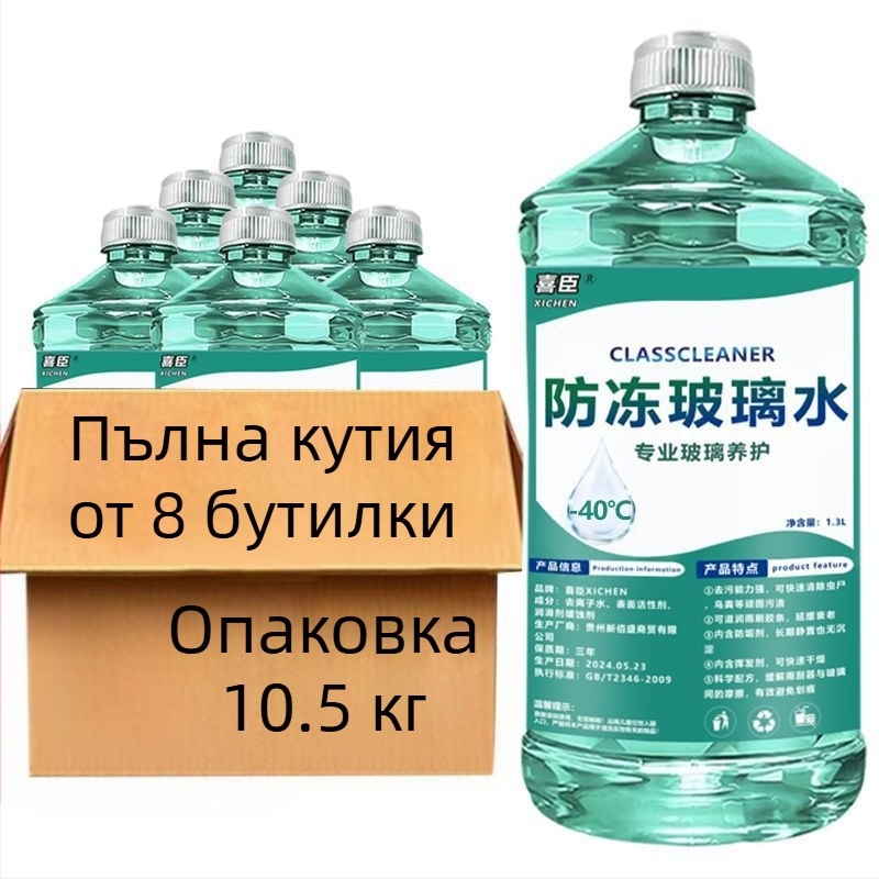 Течност за чистачки с антифриз до -40°C, всесезонна употреба, кристално покритие и премахване на маслен филм
