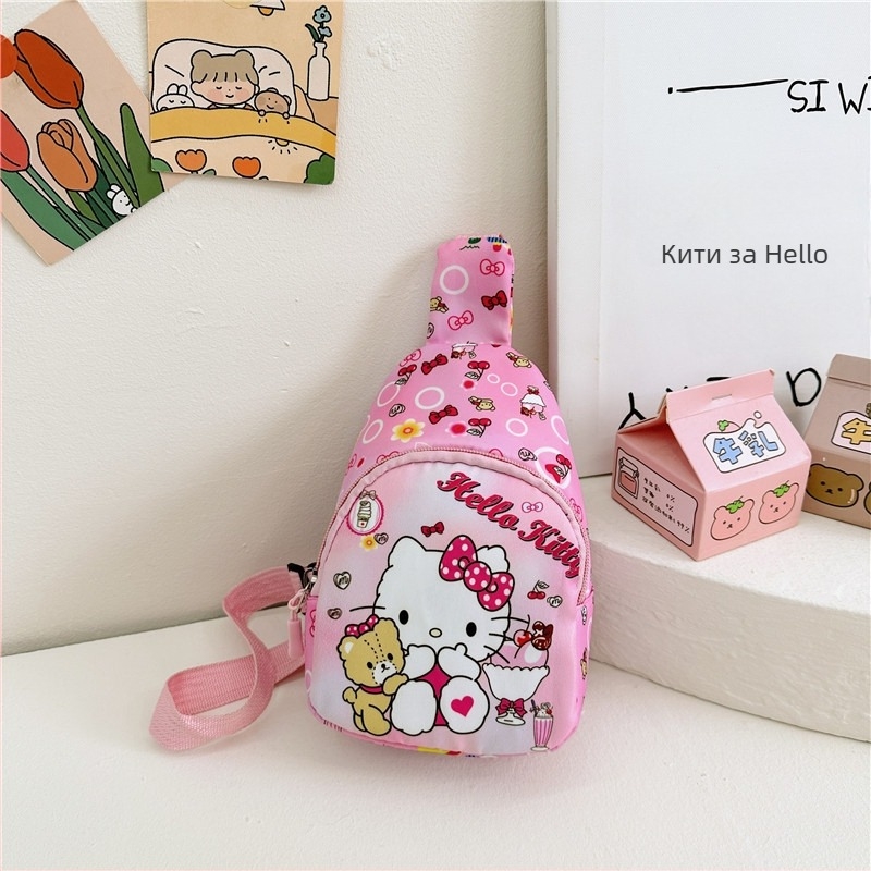 Детска чанта за талия с анимационен дизайн Coolomi – неутрален пол, нейлон външен материал, полиестер подплата, супер лека