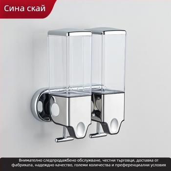 Стенен дозатор за сапун с ръчно натискане, ABS, електроплатиран финиш, модерен минималистичен стил