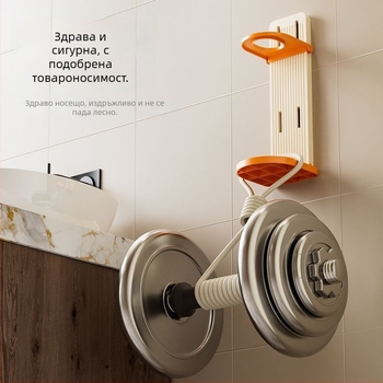 Пластмасов банен рафт, едноетажен, за шампоан, душ гел и дезинфектант за ръце