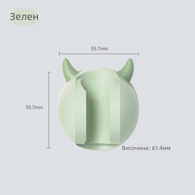 Държач за душ глава с вакуумно монтиране, регулируем, без пробиване, ABS+HIPS, баня, 1 ниво