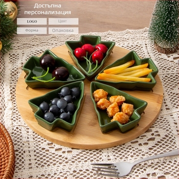 Разделителна чиния, порцелан, скандинавски стил, неправилна форма, подходяща за микровълнова