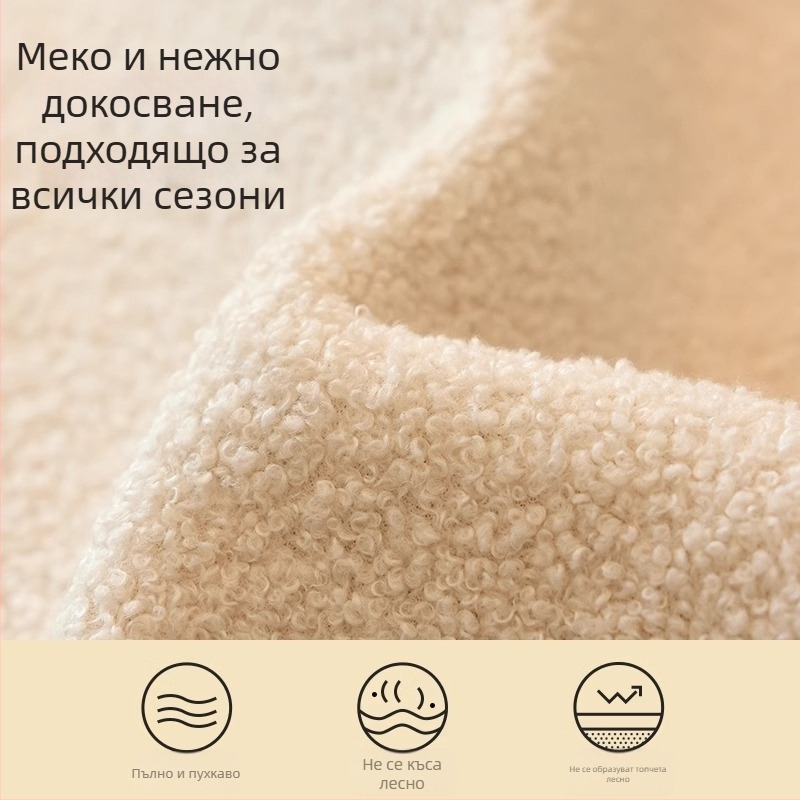 Премиум плюшена възглавничка за диван с карикатурен мотив — четири сезона, против приплъзване, защита от драскотини от котки, калъф за диван и подложка