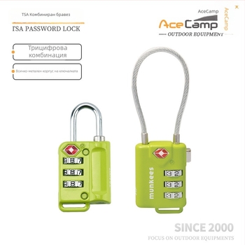 Munkees заключалка за багаж с TSA парола, малък катинар, модел 985, универсален стил, номер на продукта F96J7T885M9SS9