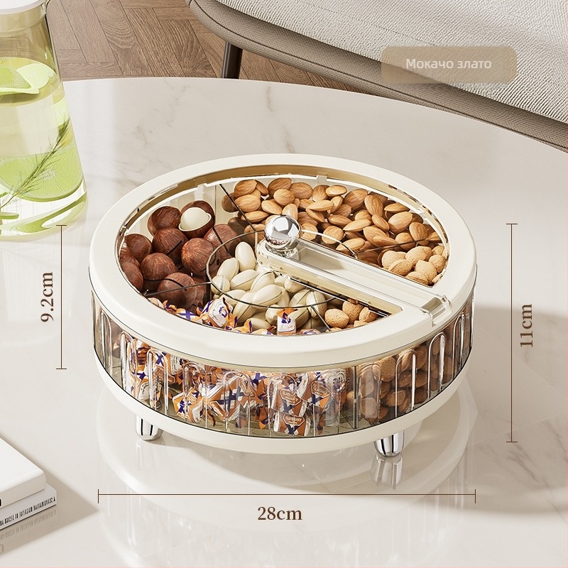 Чиния за плодове, крем стил, лек лукс ретро (Пластмаса; Марка: Forget one thing; Високо качество)