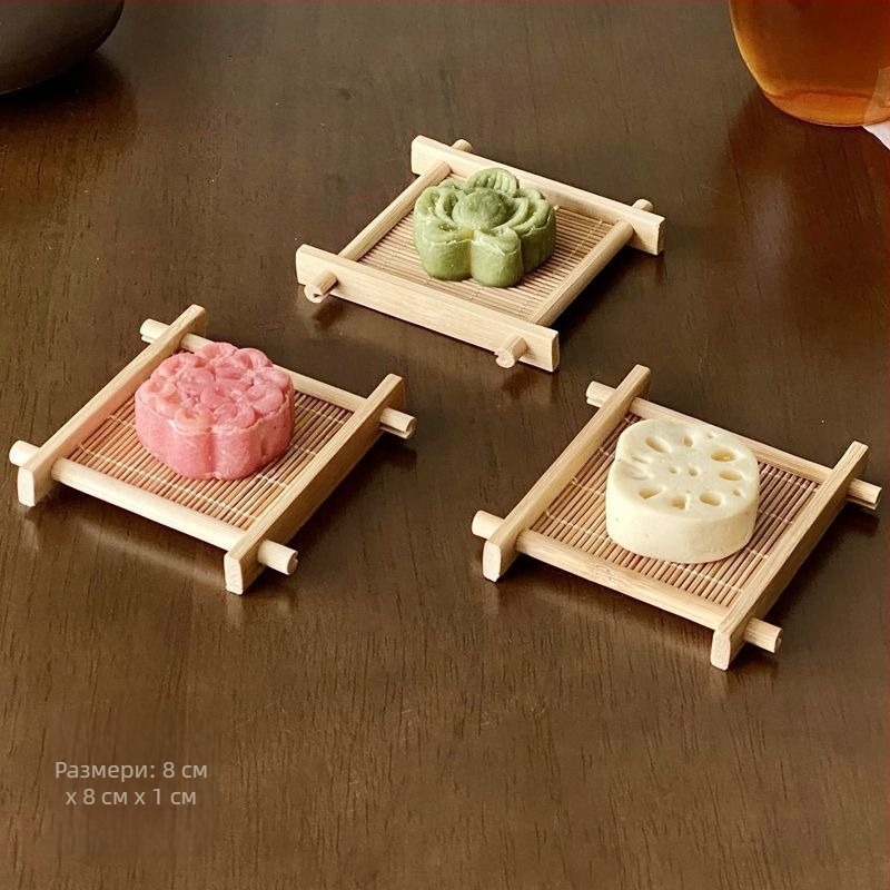 Чайна тава от неръждаема стомана с държач за чаша, прост стил, премиум Su Ze