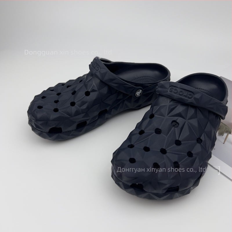Мъжки EVA джапанки, дишащи, водоустойчиви, противохлъзгаща подметка, EVA горна част, инжекционно формована подметка, 1–3 cm височина на тока, Leisure Crocs стил