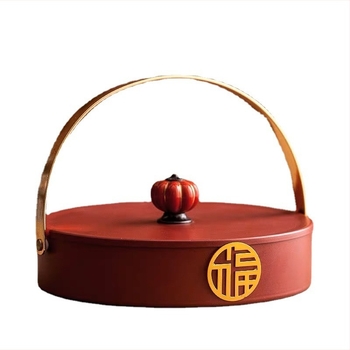 Фруктова чиния с капак, ретро китайски стил, луксозен дизайн, разделени отделения, подходяща за дневна за закуски, сушени плодове и ядки