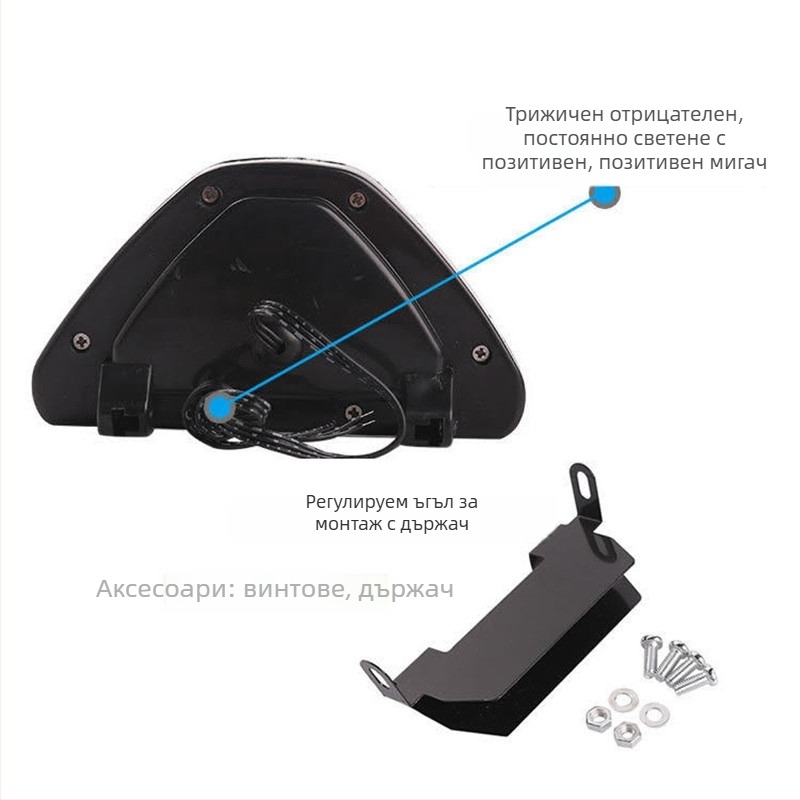 LED спирачна светлина, модел F1, запечатана лампа, 12V, 9W