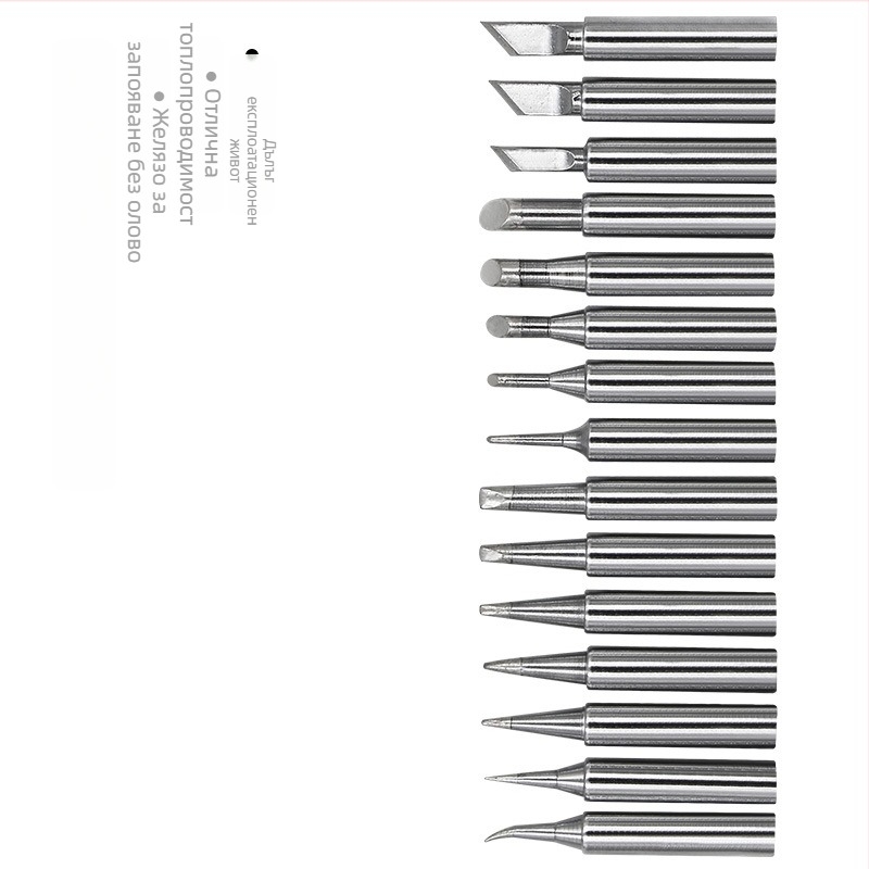 Безоловна глава за запояване с прав и извит връх, медна, за паячна станция 936