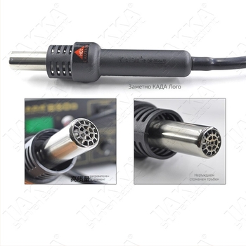 Станция за горещ въздух и паялник, антистатична защита, дигитален двоен дисплей, контрол на температурата, 220V