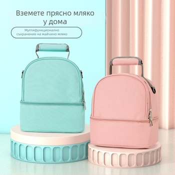 Раница за съхранение на майчино мляко – нейлон, изолирана, устойчива на износване, извита презрамка, подплата Oxford