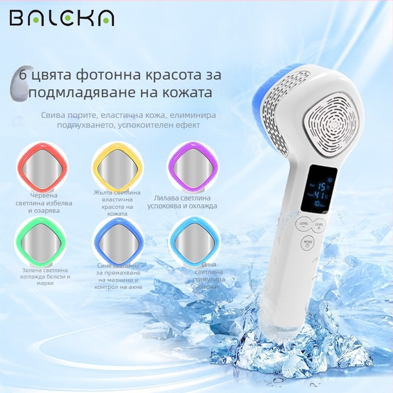 Meiyan Устройство за лице за домашна употреба с ледено охлаждане, фотоподмладяване и горещо/студено лечение