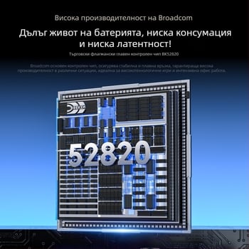 Игрова мишка ATTACK SHARK X8SE с три режима на свързване: кабелна, 2.4G и Bluetooth; 22000 DPI, 6 бутона, вградена презареждаща се батерия