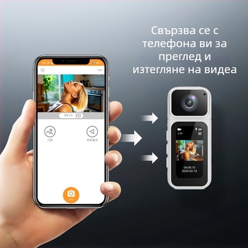 S80 мини екшън камера за велосипеди и риболов – 2.7K видеозапис, 1.47-инчов LCD, TF карта за съхранение, ABS+PC корпус, 4–9 ч живот на батерията