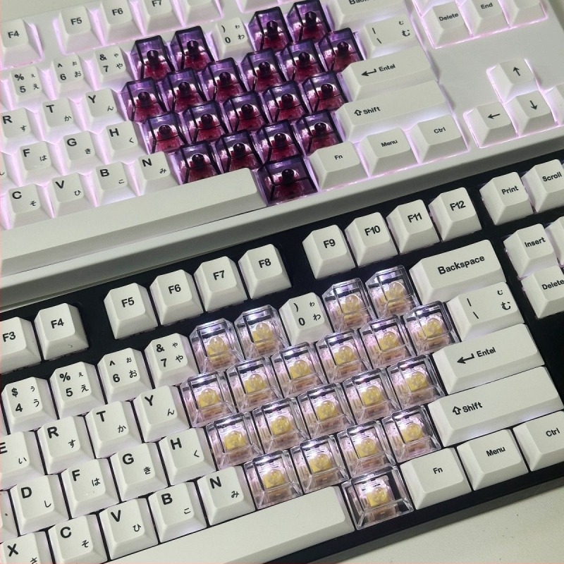 DIY сърцевидна клавишна капачка, PC материал, ергономична, съвместима с клавиатури с магнитни оси