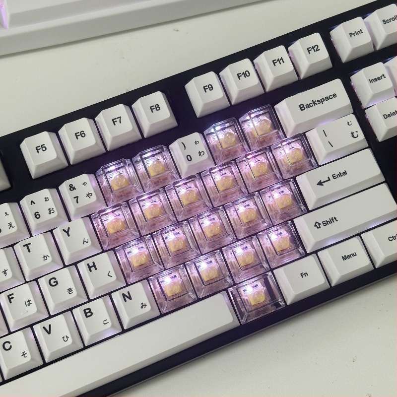 DIY сърцевидна клавишна капачка, PC материал, ергономична, съвместима с клавиатури с магнитни оси