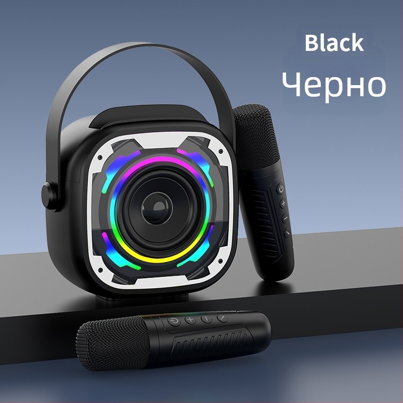 V11 безжична Bluetooth мини колонка с микрофоном – караоке аудио система всичко в едно, преносим настолен субуфер