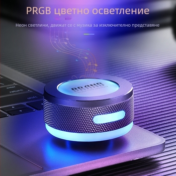 Bone conduction TM002 Bluetooth говорител, преносим мини субуфер, метално тяло; Bluetooth 5.3, честотен диапазон 100 Hz–20 kHz, SNR ≥75 dB, 3 W, IPX6 водоустойчив