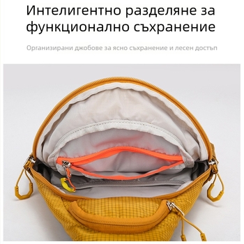 Унисекс чанта през рамо от найлон с цип (Стил: Унисекс; Материал: Нейлон; Вътрешна подплата: Нейлон; Отваряне: цип; Марка: Taiding)