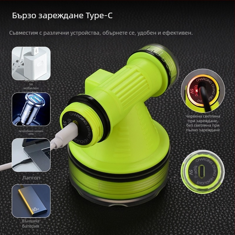 PVC LED подводен челник за открито гмуркане и подводна фотография, водоустойчиво осветление, опаковка 160 броя