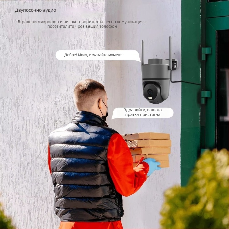 Gimbal камера за смартфон с автоматично известяване и проследяване на човек, 355° хоризонтално въртене, 90° вертикално въртене, ограничение на въртенето 355°, пластмасов PTZ корпус, захранване DC 5V, стенен монтаж
