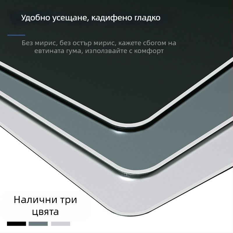 Подложка за мишка от алуминиева сплав – двустранна, метална повърхност, антихлъзгаща, съвместима с Apple и Huawei, обработка на повърхността