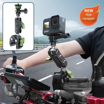 Монтаж за спортна камера на кормило – алуминиева сплав, универсална съвместимост, модел UBA-R1-C1, Lampart