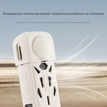 Силиконов предпазен корпус за Insta360 X5 с капачка за обектива и охлаждащ корпус (модел STARTRC VCR; Материал: силикон; Комплект: корпус за тяло, корпус за обектив, шнур против загуба)