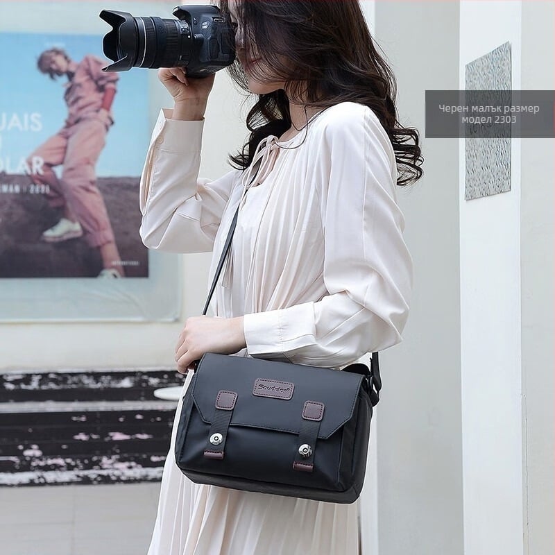 Чанта за камера Nikon/Canon, презрамкова за огледално-безогледална камера, водоустойчива, удароустойчива, лека