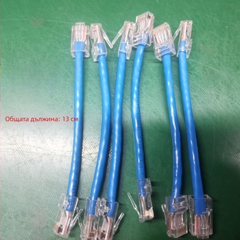 Cat5e мрежов кабел с двоен край за компютър и рутер, вътрешна и външна употреба за видеонаблюдение